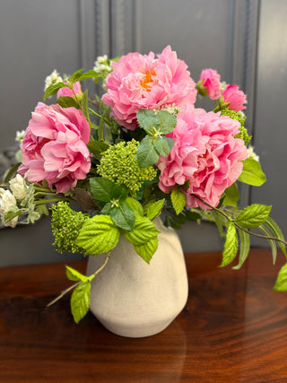 Pink Peony Faux Flower Bouquet