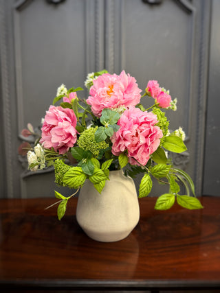 Pink Peony Faux Flower Bouquet